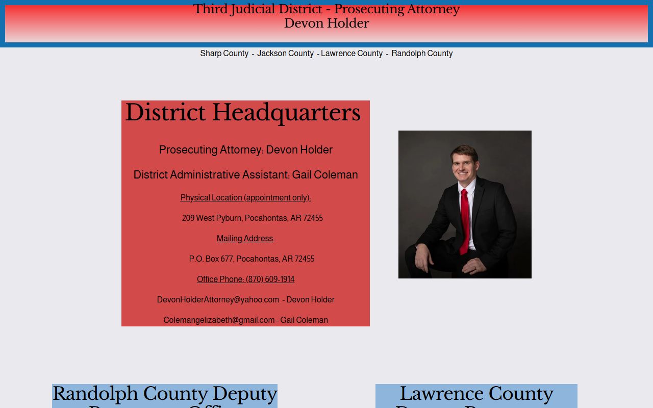 Third Judicial District Prosecuting Attorney routing for Randolph County court records after arrest